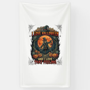 Liefde Halloween Skelet Vogelverschrikker Vollemaa Spandoek