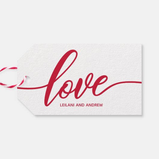 Liefde Hand Lettered Cadeaulabel (Achterkant Horizontaal)