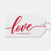 Liefde Hand Lettered Cadeaulabel (Voorkant (Horizontaal))