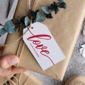 Liefde Hand Lettered Cadeaulabel