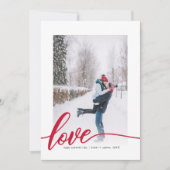 Liefde Hand-Lettered Photo Valentijnsdag Feestdagenkaart (Voorkant)