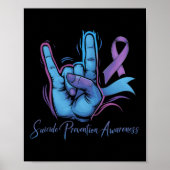 Liefde hand Sign Suicide Prevention Awareness Week Poster (Voorkant)