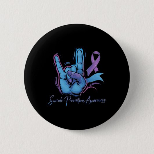 Liefde hand Sign Suicide Prevention Awareness Week Ronde Button 5,7 Cm (Voorkant)