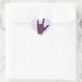 Liefde Hand Teken hart sticker (Tas)