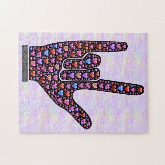 Liefde Hand Teken puzzel Legpuzzel (Horizontaal)