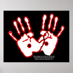 Liefde handen - John 20:27 Poster