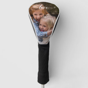 Liefde Handgeschreven Foto Sjabloon Gift Familie Golfheadcover