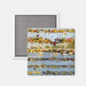 Liefde hanglocks op een brug in Parijs Magneet (Voorkant / Achterkant)