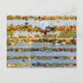 Liefde hanglocks op Pont de Solferino - Parijs, Fr Briefkaart (Voorkant)