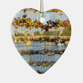 Liefde hanglocks op Pont de Solferino - Parijs, Fr Keramisch Ornament (Rechts)