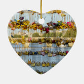 Liefde hanglocks op Pont de Solferino - Parijs, Fr Keramisch Ornament (Achterkant)