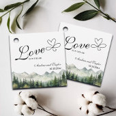 Liefde hangt in de lucht Elegante bruiloft Bedankjes Labels