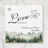 Liefde hangt in de lucht Elegante bruiloft Bedankjes Labels (Voorkant)