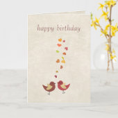 Liefde hangt in de lucht Happy Birthday Kaart (Gele Bloem)