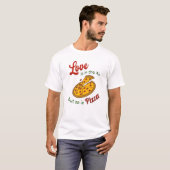 Liefde hangt in de lucht, maar pizza ook t-shirt (Voorkant volledig)