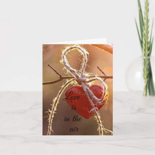 ***LIEFDE HANGT IN DE LUCHT OP ONS JUBILEUM KAART (Voorkant)