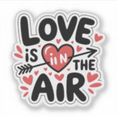 Liefde hangt op Valentijnsdag in de lucht Sticker (Voorkant)