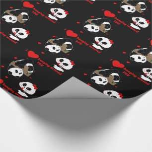Liefde hangt rondom jou PANDA BEARS door LeahG Cadeaupapier