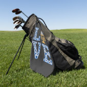 Liefde Hanukkah Joods Feest Menorah  Golfhanddoek (Groen)