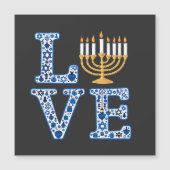 Liefde Hanukkah Joods Feestdag Menorah (Voorkant)