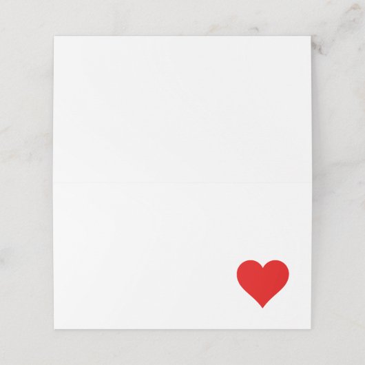 Liefde - Harde kaart Plaatskaartje (Buitenkant ongevouwen)