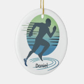 Liefde Hardlopen Marathon Competitieve Runner Cust Keramisch Ornament (Rechts)