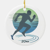 Liefde Hardlopen Marathon Competitieve Runner Cust Keramisch Ornament (Achterkant)