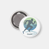 Liefde Hardlopen Marathon Competitieve Runner Cust Magneet (Voorkant / Achterkant)