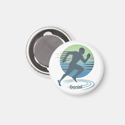 Liefde Hardlopen Marathon Competitieve Runner Cust Magneet (Voorkant / Achterkant)