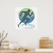 Liefde Hardlopen Marathon Competitieve Runner Cust Poster (Keuken)