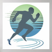 Liefde Hardlopen Marathon Competitieve Runner Cust Poster (Voorkant)