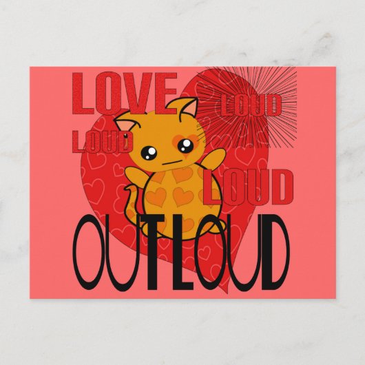 Liefde hardop briefkaart (Voorkant)