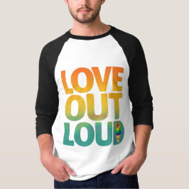Liefde hardop Retro Pride Typografie Aangepast T-shirt