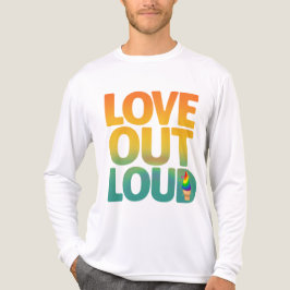 Liefde hardop Retro Pride-typografie Aangepast Tri-Blend Shirt