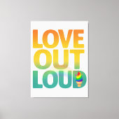 Liefde hardop Retro Pride typografie ontwerp Canvas Afdruk (Voorkant)