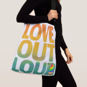 Liefde hardop Retro Pride typografie ontwerp Crossbody Tas (Dichtbij)