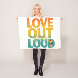 Liefde hardop Retro Pride typografie ontwerp Fleece Deken