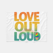 Liefde hardop Retro Pride typografie ontwerp Fleece Deken (Voorkant (Horizontaal))