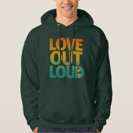 Liefde hardop Retro Pride typografie ontwerp Hoodie