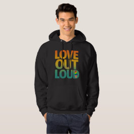 Liefde hardop Retro Pride typografie ontwerp Hoodie