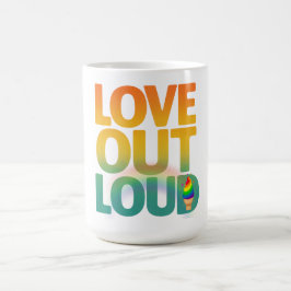Liefde hardop Retro Pride typografie ontwerp Koffiemok