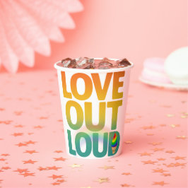 Liefde hardop Retro Pride typografie ontwerp Papieren Bekers