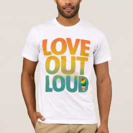 Liefde hardop Retro Pride typografie ontwerp T-shirt