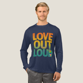 Liefde hardop Retro Pride typografie ontwerp Tri-Blend Shirt