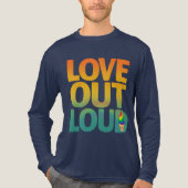 Liefde hardop Retro Pride typografie ontwerp Tri-Blend Shirt (Voorkant volledig)