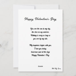 Liefde Hart: Aangepaste Gedicht - Valentijn Liefde Feestdagenkaart