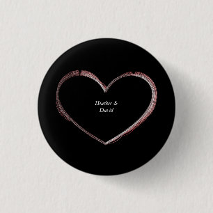 Liefde Hart Aantrekkelijk Charmant Trouwen Ronde Button 3,2 Cm