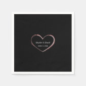 Liefde Hart Aantrekkelijke Charmante Bruiloft Servet (Voorkant)