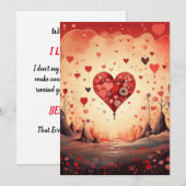 Liefde Hart: Als ik je vertel - Valentijn Liefde K Feestdagenkaart (Voorkant / Achterkant)