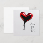 liefde hart art deco Flat Kaart stencil graffiti (Voorkant / Achterkant)